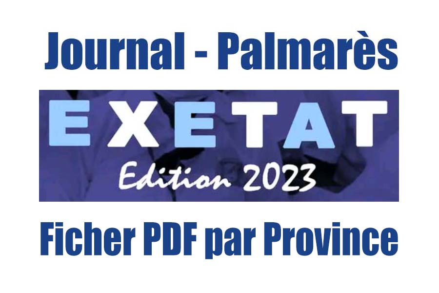 Télécharger PDF Journal d'EXETAT 2023 par province Kinshasa