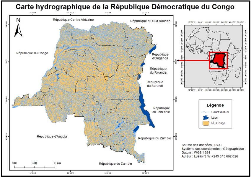 La Carte Hydrographique de la RDC