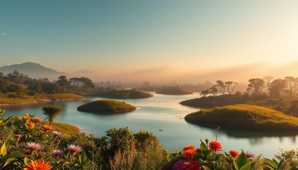 beauté naturelle des lacs congolais