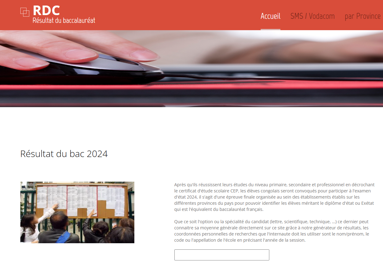 Avis sur le site Exetat-rdc.lesresultats.net : Palmarès, Calendrier, Journal, Items EXETAT et Résultats Exetat 2025