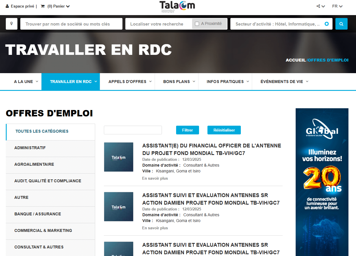 BizCongo Offres d’Emploi en RDC | Postulez dès Maintenant